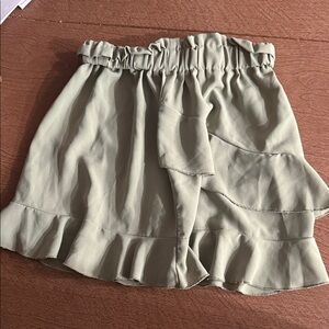 SHEIN Ruffled Skirt in Sage